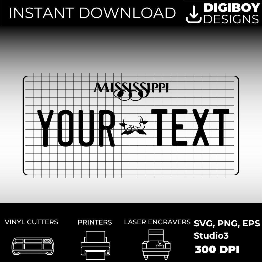 Mississippi License Plate File - Harkak Creative