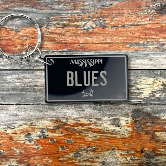 Mississippi License plate keychain souvenir tags - Harkak Creative