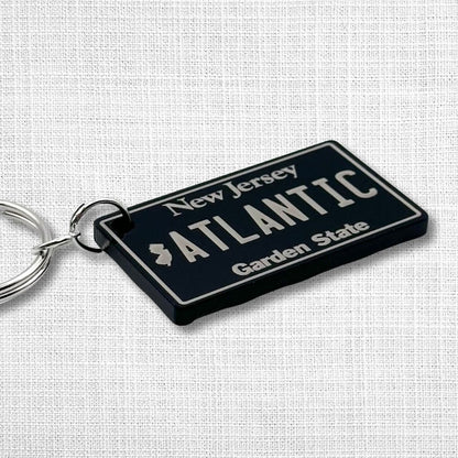 New Jersey License plate keychain souvenir tags - Harkak Creative