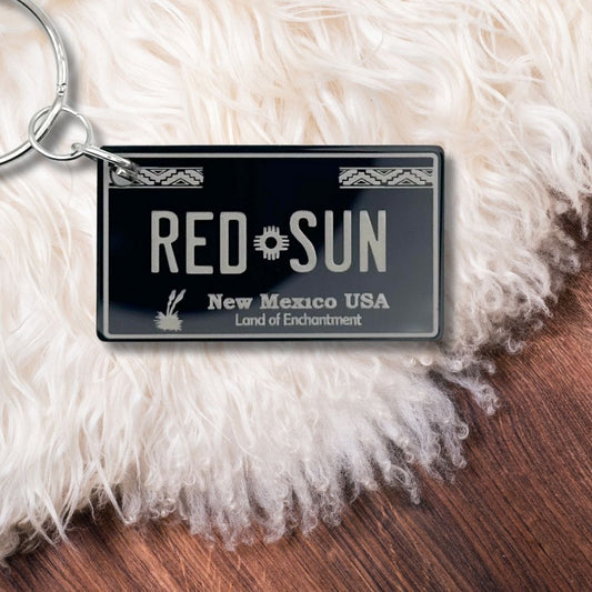 New Mexico License plate keychain souvenir tags - Harkak Creative
