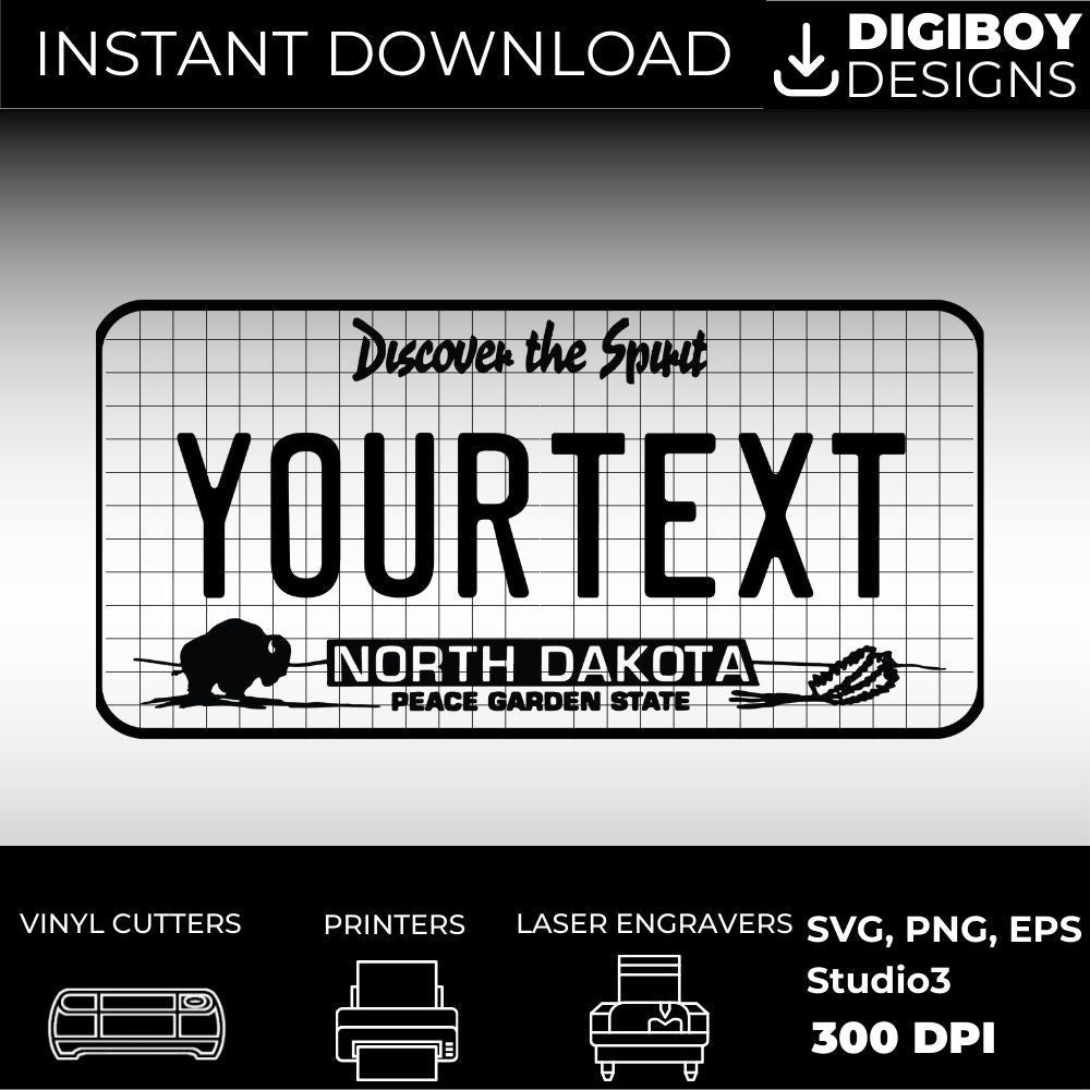 North Dakota License Plate File - Harkak Creative