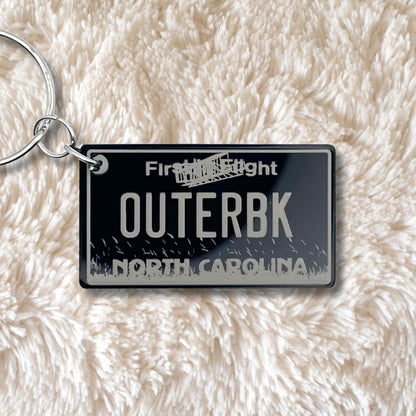 North Dakota License plate keychain souvenir tags - Harkak Creative