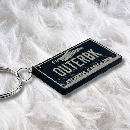 North Dakota License plate keychain souvenir tags - Harkak Creative