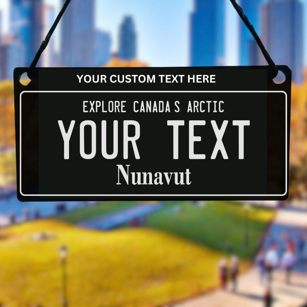 Nunavut Canada License Plate Car Hanger Car Accessory - Harkak Creative