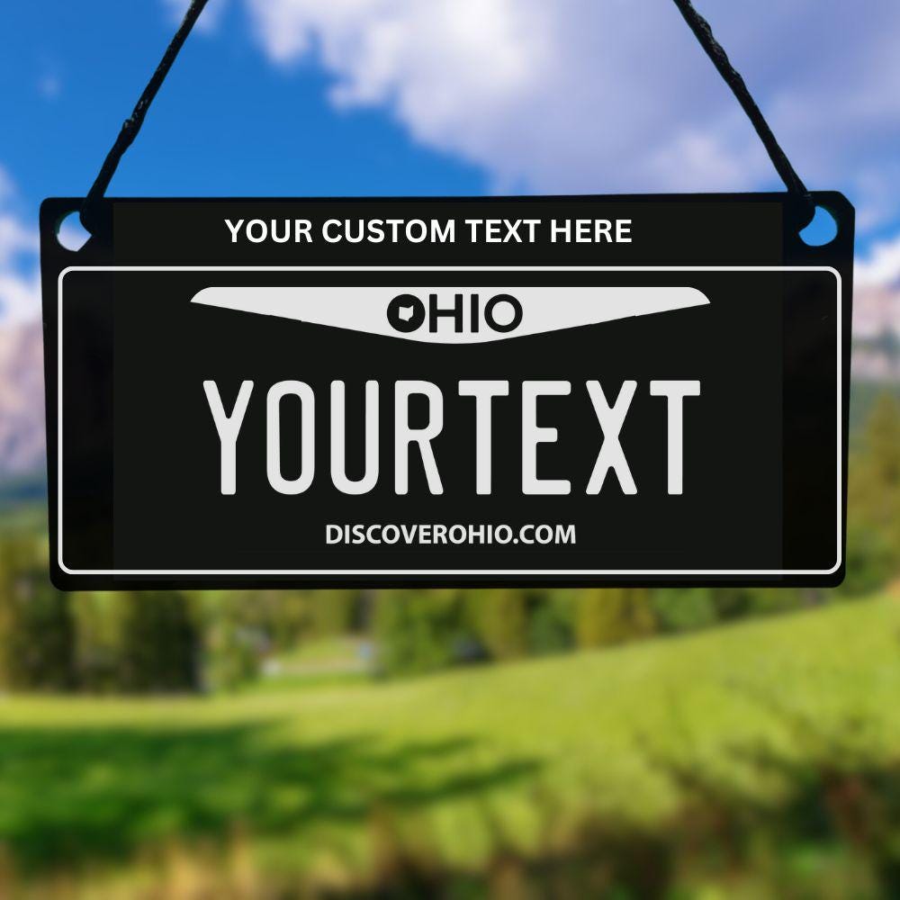 OHIO State USA License Plate Car Hanging Accessory - Harkak Creative