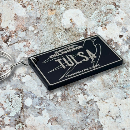 Oklahoma License plate keychain souvenir tags - Harkak Creative