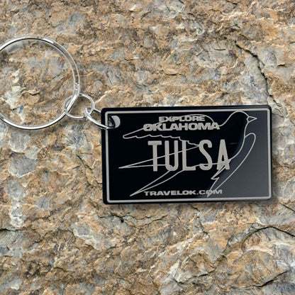 Oklahoma License plate keychain souvenir tags - Harkak Creative