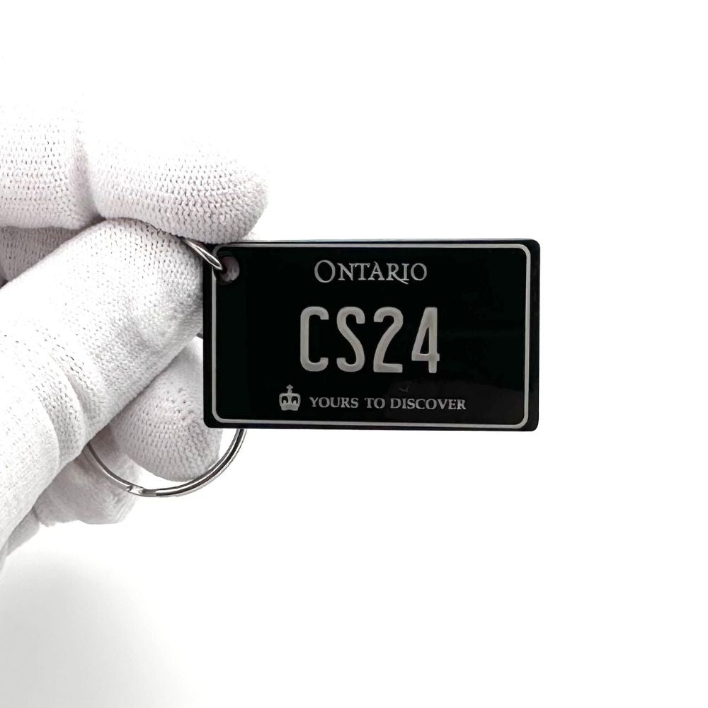 Ontario License plate keychain souvenir tags - Harkak Creative