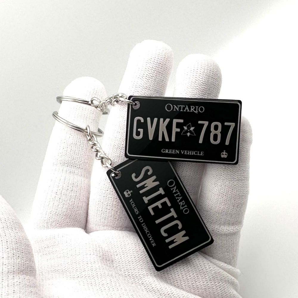 Ontario License plate keychain souvenir tags - Harkak Creative