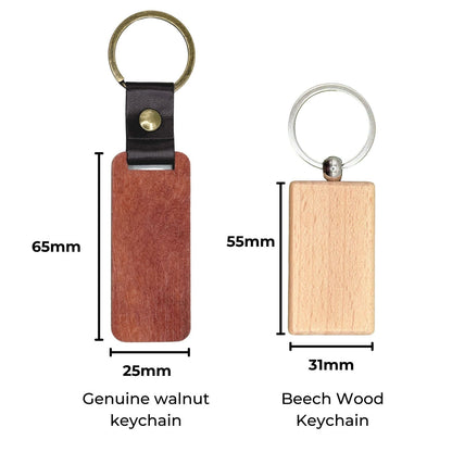 Personalized Engraved Walnut Keychains - Harkak Creative