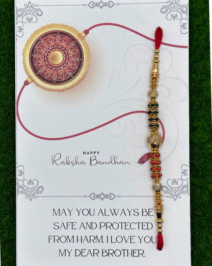 Premium Golden Rakhi - Harkak Creative