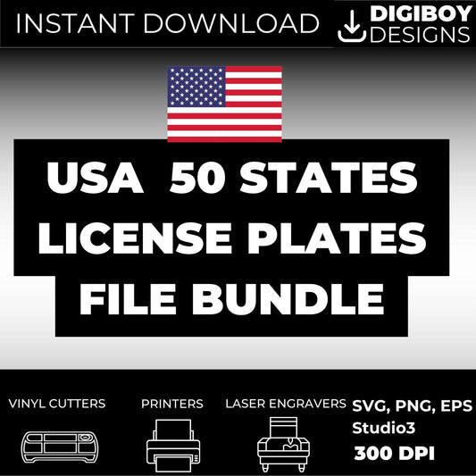 USA License Plate File Bundle - Harkak Creative