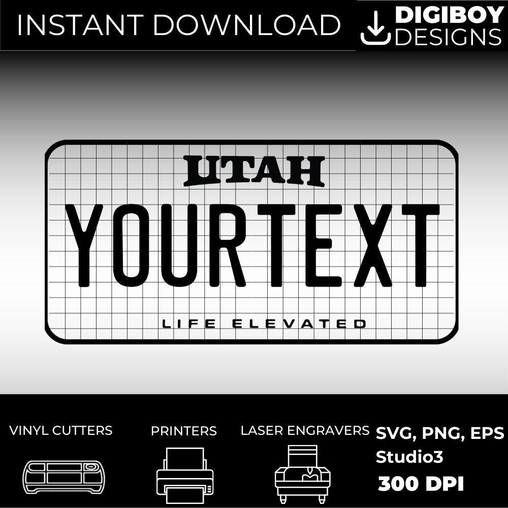 Utah License Plate File - Harkak Creative