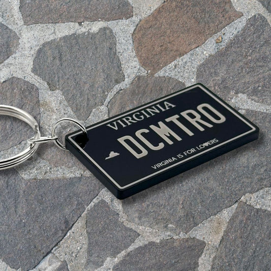 Virginia License plate keychain souvenir tags - Harkak Creative