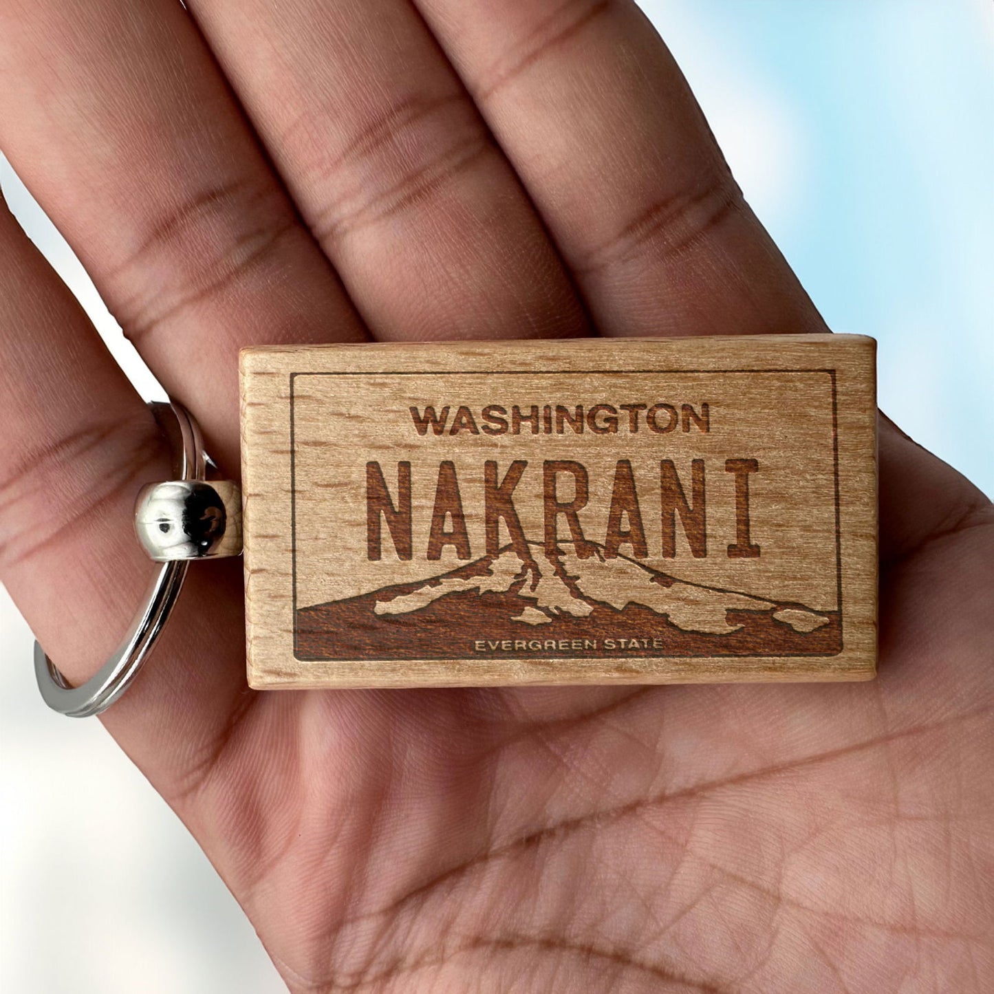 Washington mini license plate keychain - Harkak Creative