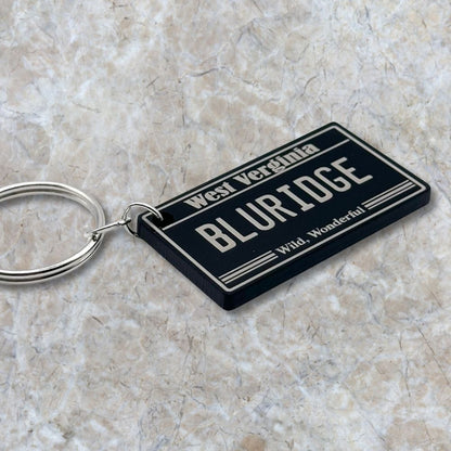 West Virginia License plate keychain souvenir tags - Harkak Creative