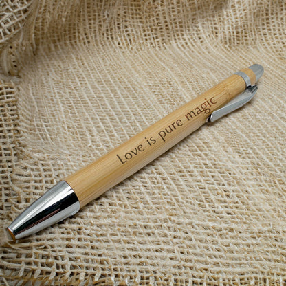 Wooden engraved pen - Harkak Creative