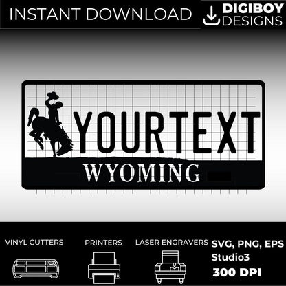 Wyoming License Plate File - Harkak Creative