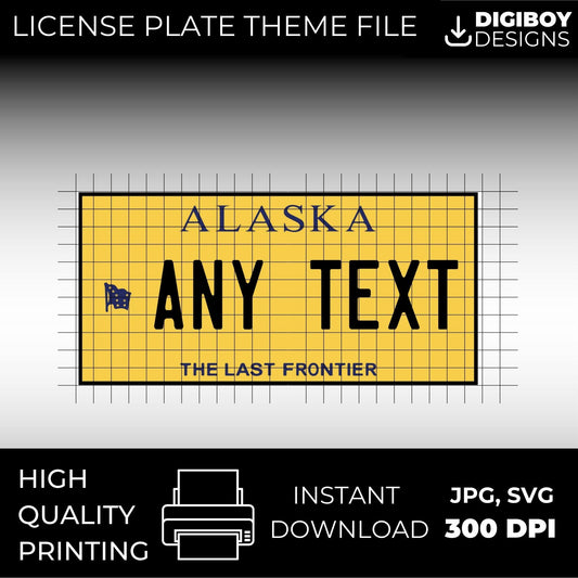 Alaska USA License Plate File