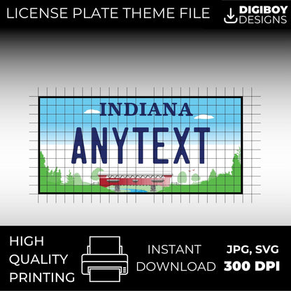 Indiana USA License Plate File