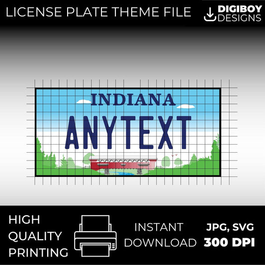 Indiana USA License Plate File