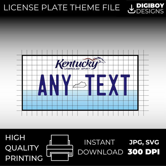 Kentucky USA License Plate File