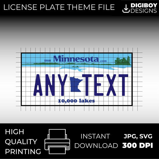 Minnesota USA License Plate File