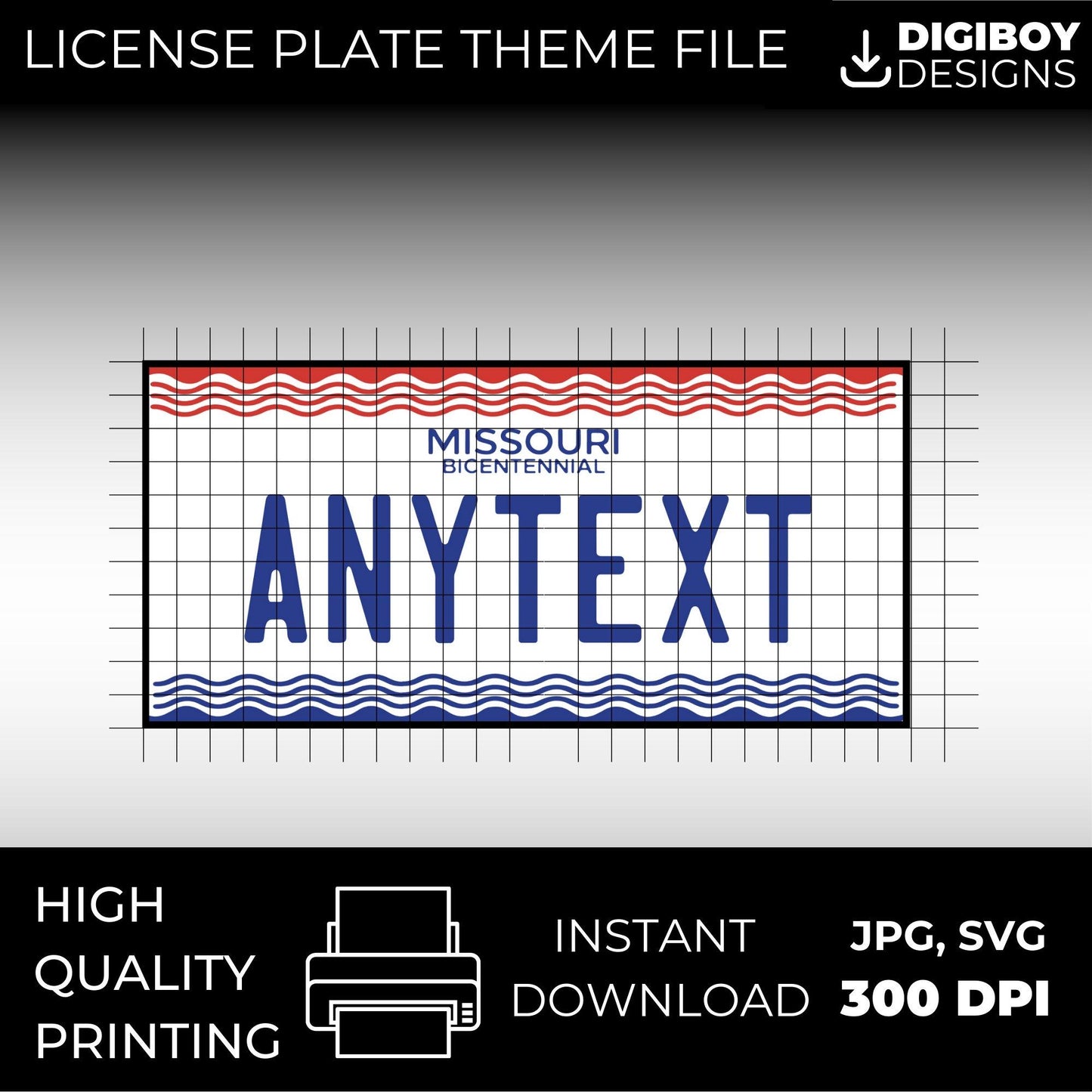 Missouri USA License Plate File