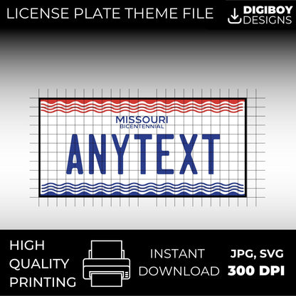 Missouri USA License Plate File