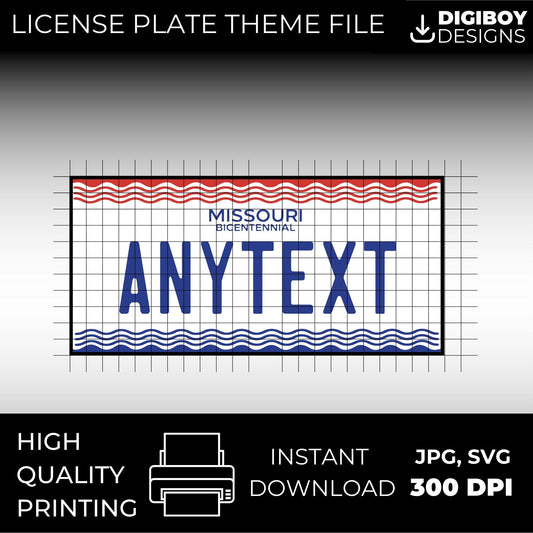 Missouri USA License Plate File