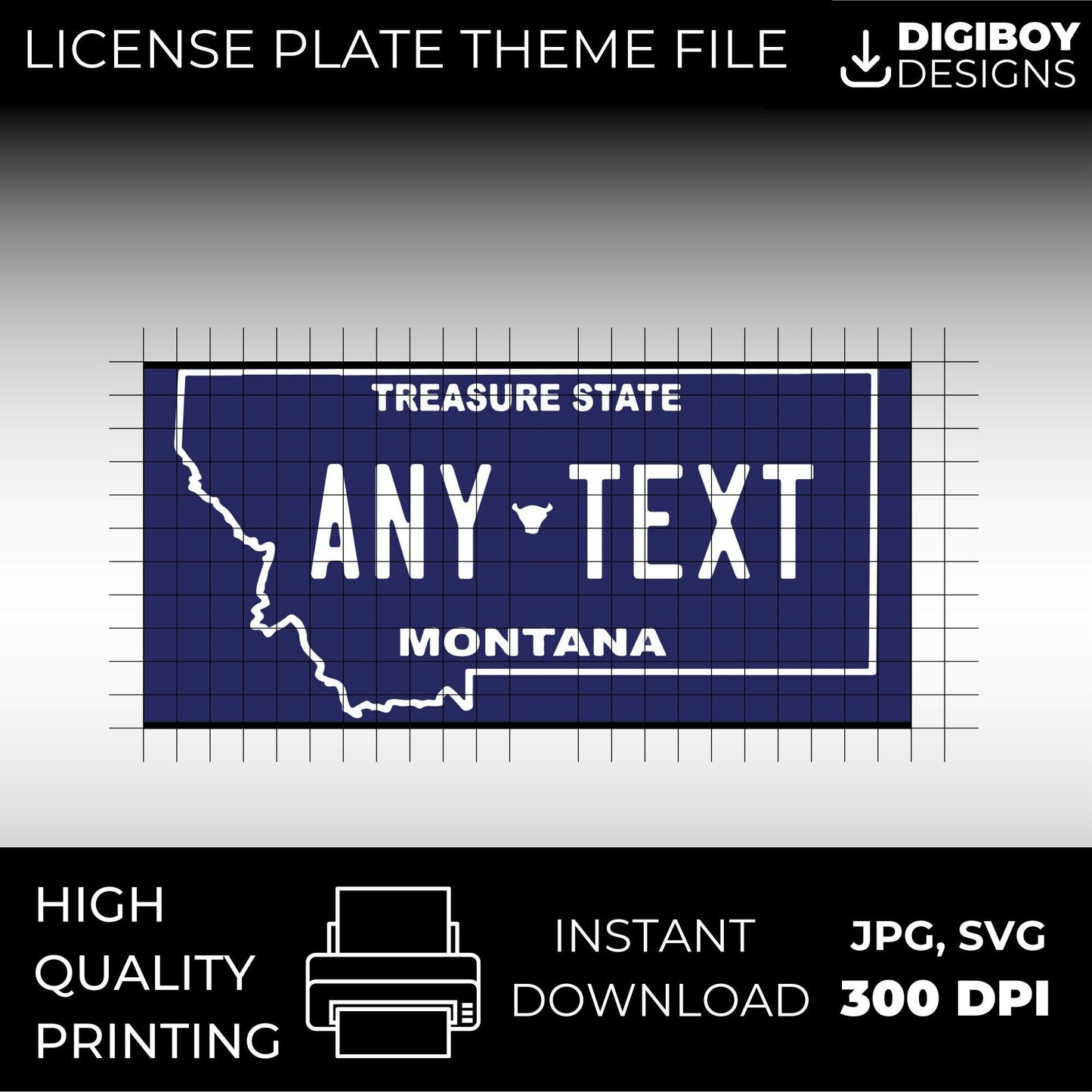 Montana USA License Plate File