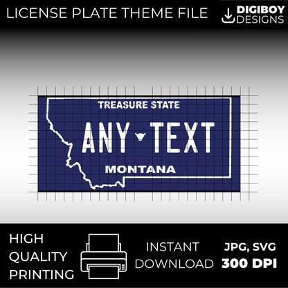 Montana USA License Plate File