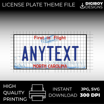 North Carolina USA License Plate File