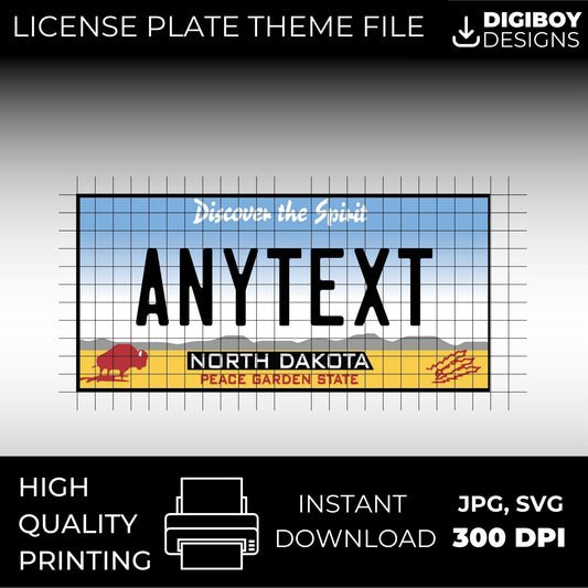 North Dakota USA License Plate File