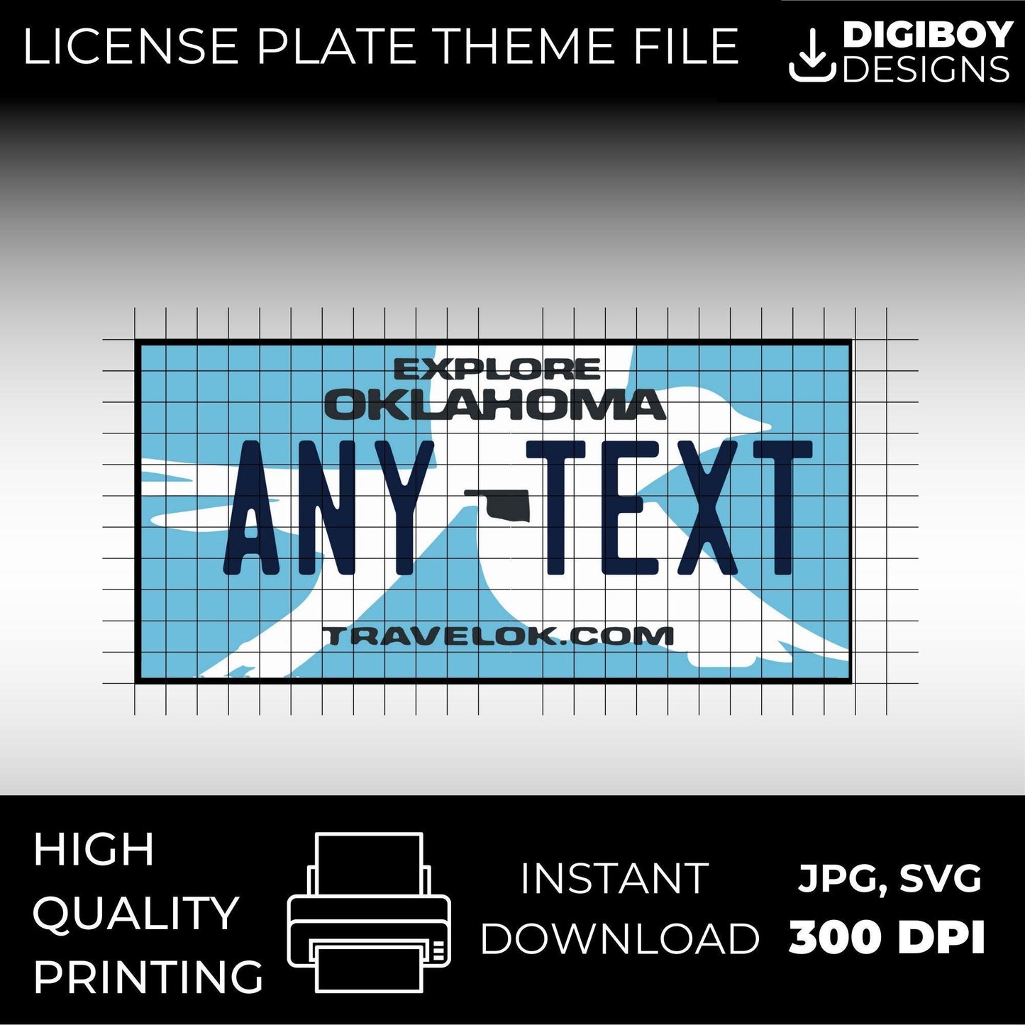 Oklahoma USA License Plate File