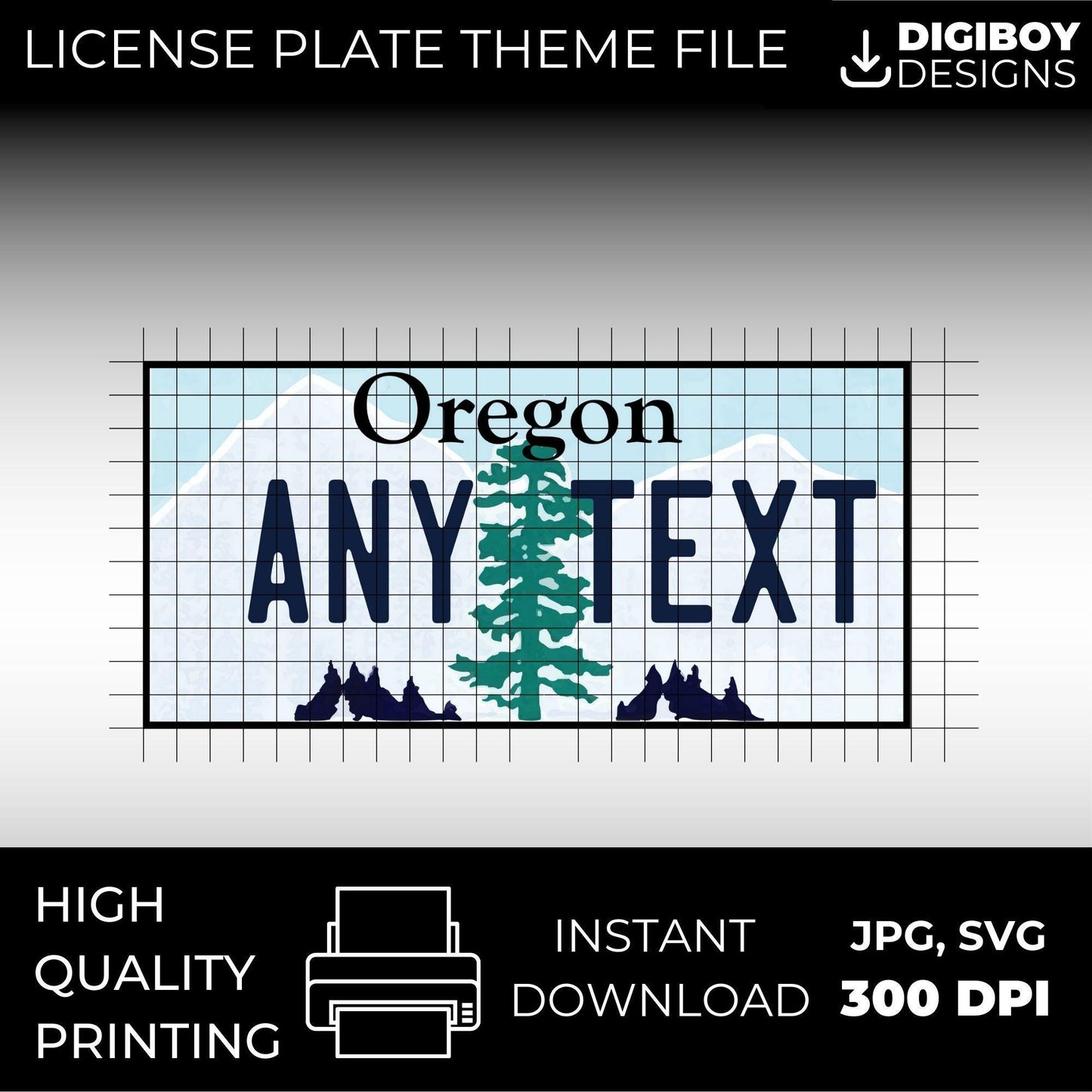 Oregon USA License Plate File