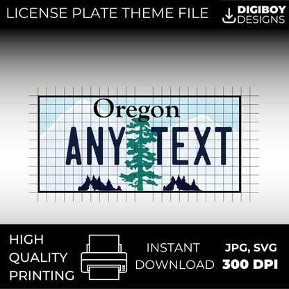 Oregon USA License Plate File