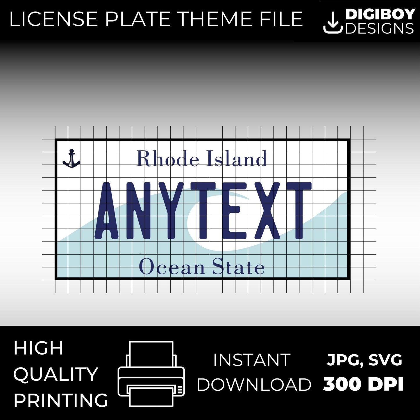 Rhode Island USA License Plate File