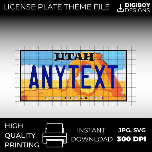 Utah USA License Plate File