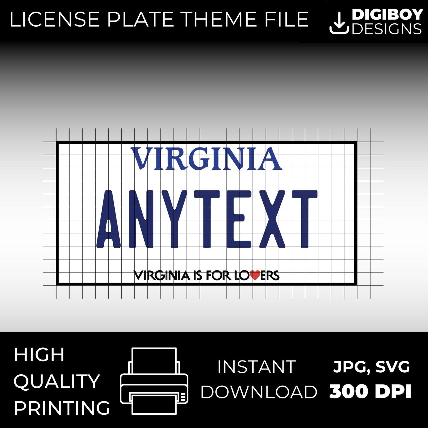 Virginia USA License Plate File