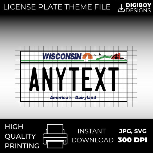 Wisconsin USA License Plate File