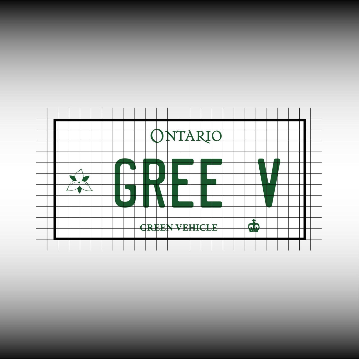 Ontario Green Vehicle ON Canada Blank License Plate Inspired Downloadable Printable High-Quality 300dpi DIY Unique Project svg, Silhouette