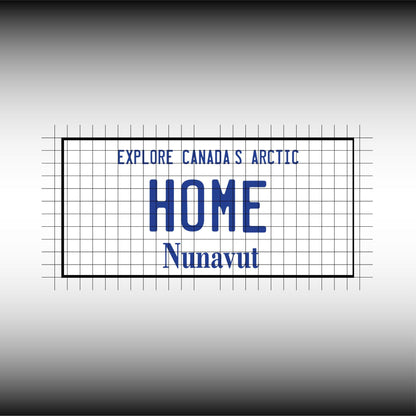 Nunavut NU Canada Blank License Plate Inspired Downloadable Printable High-Quality 300dpi DIY Unique Project svg, Silhouette