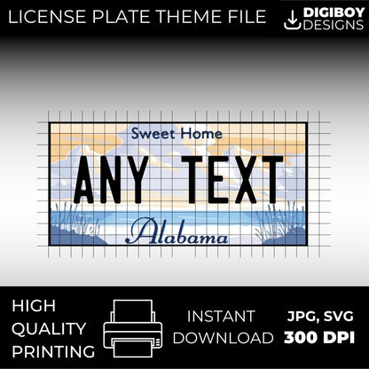 Alabama USA License Plate File