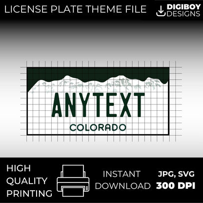 Colorado USA License Plate File