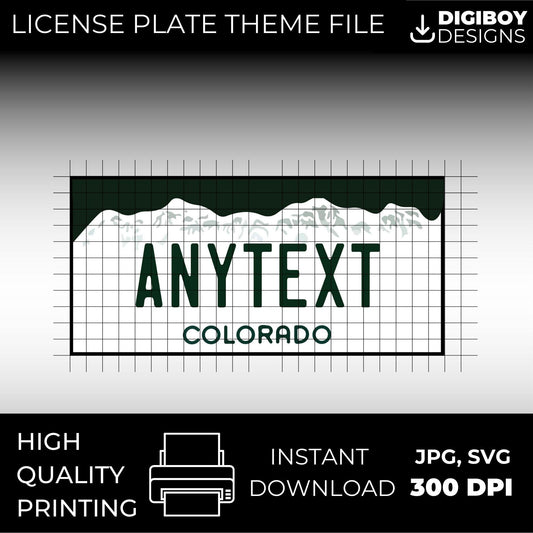 Colorado USA License Plate File