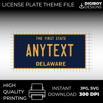 Delaware USA License Plate File