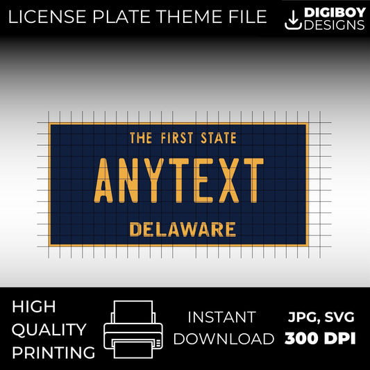 Delaware USA License Plate File