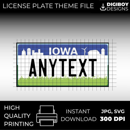 Iowa USA License Plate File