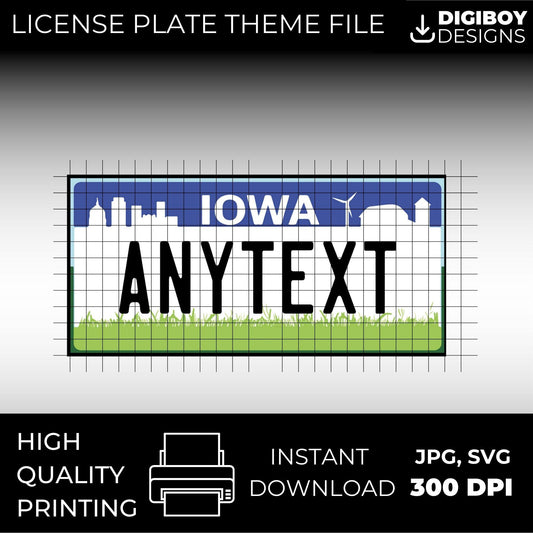 Iowa USA License Plate File